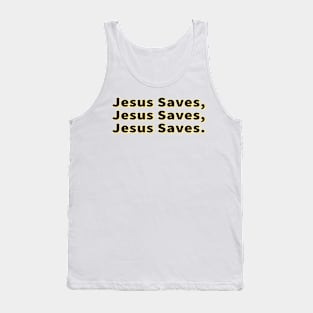 Jesus Saves Cool Inspirational Christian Tank Top